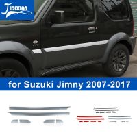 JIDIXIAN ABS รถ Body ประตูด้านข้างแถบตกแต่งสำหรับ Suzuki Jimny 2007 2008 2009 2010-2017อุปกรณ์จัดแต่งทรงผมภายนอก