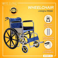 WHEELCHAIR รถเข็นมาตรฐาน ล้อแม็ก มีเบรกมือ เบาะผ้า ระบายอากาศได้ดี [[ ประกันโครงสร้าง 1 ปีเต็ม!! ]]