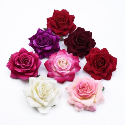 【cw】 2PCS 10CM ArtificialBig RosesDecorationDecorative Flowers Wreaths Wedding Bridal Accessories Clearance