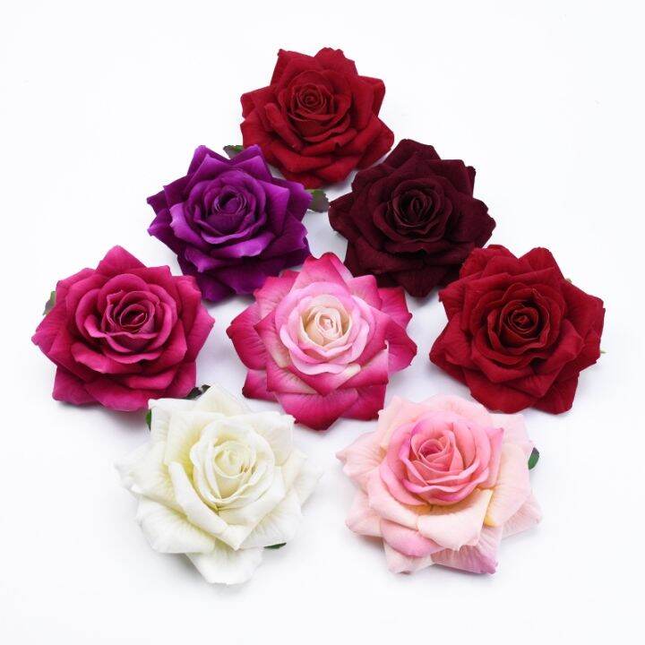 cw-2pcs-10cm-artificialbig-rosesdecorationdecorative-flowers-wreaths-wedding-bridal-accessories-clearance