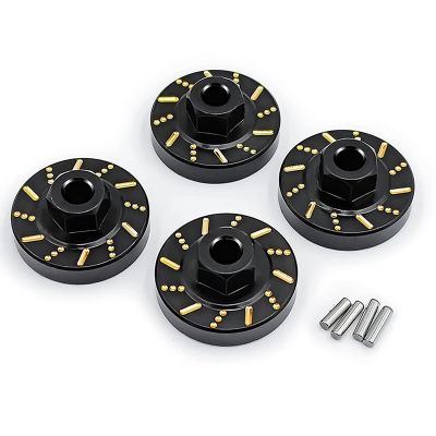 4Pcs Brass Wheel Hex Hub Adapter Axle Counterweight Brake Disc for Traxxas TRX4M 1/18 RC Crawler Car Upgrade Parts