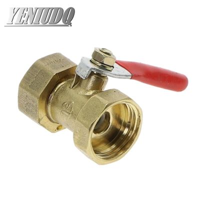 Brass ball valve 1/4 3/8 1/2 Female Thread Ball Valve Brass Connector Joint Copper Pipe Fitting Coupler Adapter Plumbing Valves