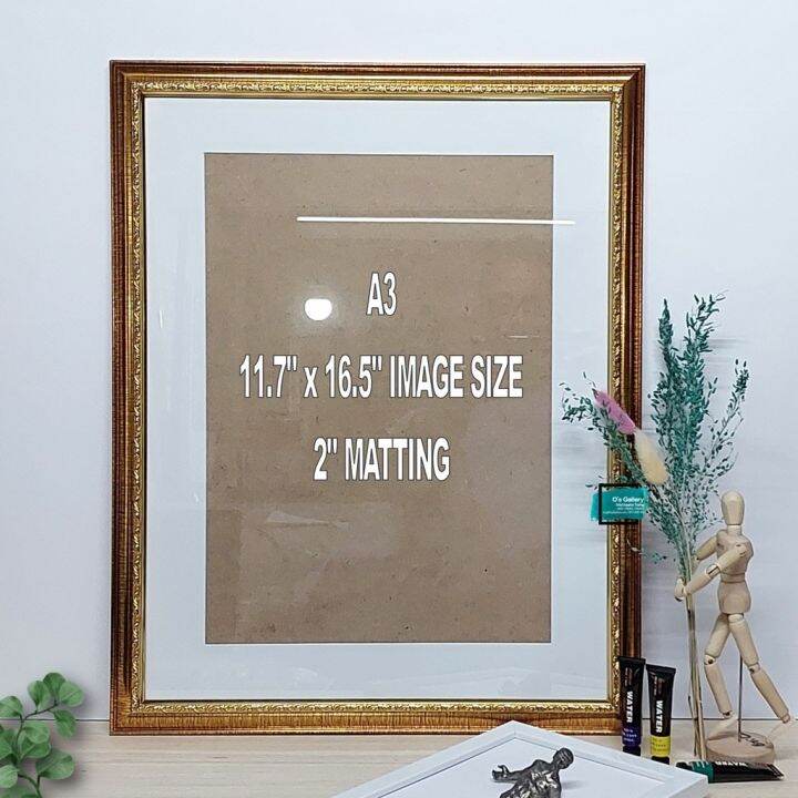 A3 size frame 29.7x42.0cm 11.69 x16.53 picture frame with matting and