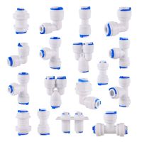 【CW】 Reverse Osmosis Quick Connector 1/4 quot;3/8 quot;OD Hose Tee Y Coupling 4 Way Equal Convert Elbow Straight RO Water Aquarium Pipe Fitting