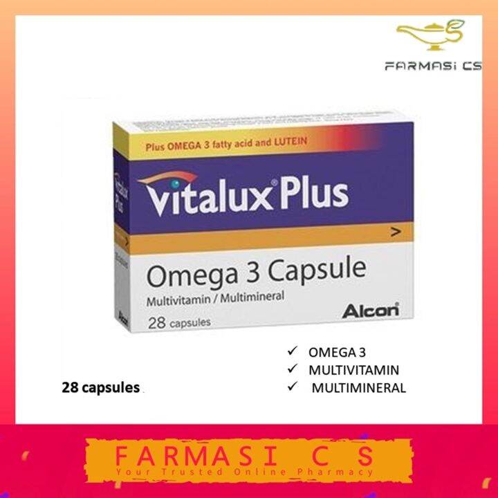 Vitalux Plus Omega 3 Capsule 28 capsules EXP05/2024 [ Multivitamin