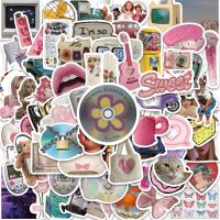 【LZ】 10/65PCS Y2K Girls VSCO 90s Millennial Style Vintage Stickers Cute Aesthetic Decal Diary Motorcycle Phone Scrapbook Toy Sticker