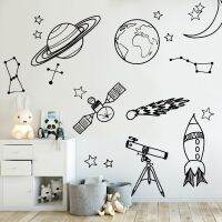 (สติ๊กเกอร์และรูปลอกติดผนัง) สติกเกอร์ DIY Dinding Unkamar Anak Astroni Alat Ruang Astroni Sekolah Deocr รูปลอกไวนิลภาพจิตรกรรมฝาผนังสถานรับเลี้ยงเด็กที่ถอดออกได้