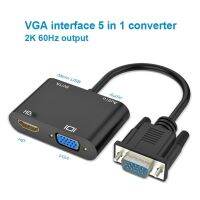 [LUNA electronic accessories] ตัวแยก Vga เป็น Hdmi สำหรับอะแดปเตอร์ที่รองรับ Vga พร้อมตัวแปลงเสียง3.5มม. สำหรับพีซีโปรเจคเตอร์ Hdtv หลายพอร์ต Vga