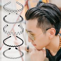 【Ready Stock】 ♞卍✁ C18 Summer Hairband Mens Women Unisex Black Wavy Hair Head Hoop Band Sport Headband Beauty 髮箍男士女士背頭隱形壓發頭箍