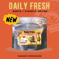 Tanmonkey Coffee Daily Fresh เมล็ดกาแฟคั่ว Blend Coffee Kenya x Ethiopia Aricha  Blend Coffee