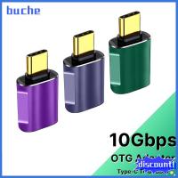 BUCHE ตัวผู้-ตัวเมีย อะแดปเตอร์ OTG การถ่ายโอนข้อมูล10Gbps แล็ปท็อป ตัวแปลง USB-C เป็น USB 3.0 A มินิมินิ แผ่นชุบทอง ขั้วต่อ USB Type-C