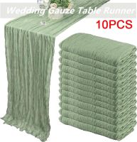 hotx【DT】 10pcs/set Cheese Gauze Table Rustic Wedding 90x300CM Boho Reception Runners