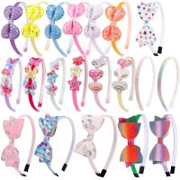 【YF】 Fashion Glitter Hair Bands For Girls Cute Colors Hoop Hairbands Lovely Bow Stars Headbands Kids Gifts Accessories