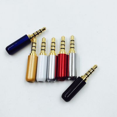 1pcs 3.5 mm Plug Audio Jack 4 Pole Gold Plated Earphone Adapter Socket for DIY Stereo Headset Earphone Headphone for Repair Cables Converters