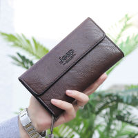 JEEP BULUO nd Mens 2021 New Clutch Bag High Quality Tote Fashion Business Man Hand Bag luxury bags men long wallet phone
