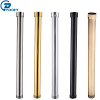 POIQIHY stend tube for shower faucet chromegoldenbrushed nickel bronze black shower faucet Extension tube Shower