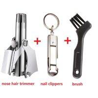 【CW】 3 In 1 Hair Trimmer Set Washable Manual Remover With Fingernail