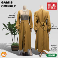 ชุดรอยย่น Gamis Baju Tidur ผู้หญิงมุสลิมผ้าฝ้ายจัมโบ้ทั้งหมดขนาดพอดีกับ XL L M S 28783