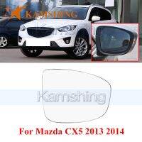 Kamshing กระจกเลนส์กระจกมองหลังด้านข้างสำหรับรถยนต์ CX-5 Mazda CX5 2013 2014กระจกด้านนอกกระจกมองหลังกระจกมองหลังพร้อมระบบทำความร้อน