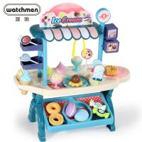 ✇ Funny Supermarket Shopping Pretend Play Kitchen Toy for Girls Children Educational Toys Ice Cream Cart Desk Shop Store