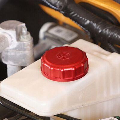 dvvbgfrdt Brake Fluid Tank Cap Trim Aluminum Alloy for Ford Bronco / Bronco Sport 2021 2022 Accessories Red