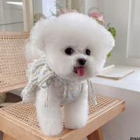 สายรัดแมวเสื้อกั๊กสัตว์เลี้ยงชีฟอง Bichon Teddy กระโปรงสั้นแบบบางเสื้อผ้าฤดูใบไม้ผลิและฤดูร้อนเสื้อผ้าสุนัขแบบใหม่