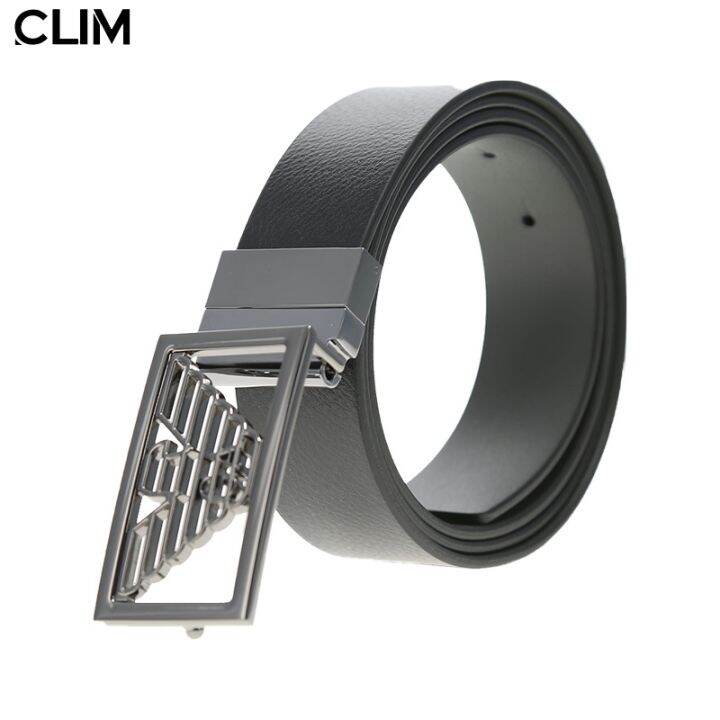 Emporio Armani Cow Leather Men's Plate Buckle Belt Lazada