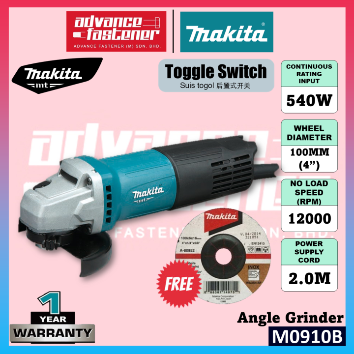 MAKITA MT Series M0910B Angle Grinder 100MM (4") | Lazada