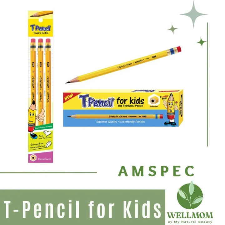 AMSPEC T Pencil for Kids by 3s - School supplies | Lazada PH