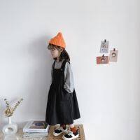 CUI YI SHOP 2023 and Baby Korean Color Loose Workwear Suspender Skirt Sleeveless