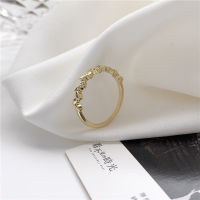 COCOJEWELRY Wheat Leaf Diamond Ring for Women Girl Korean Version Ins Fashion Personality Index Finger Ring