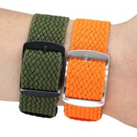 Perlon Woven Nylon Watch Band Soft Fabric Sport Bracelet Silver Black Stainless Steel Buckle Strap 16mm 18mm 20mm 22mm Universal Straps