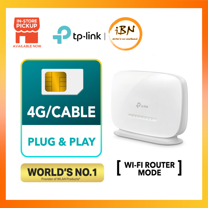 TPLink 300 Mbps Wireless N 4G LTE Router MR105 (LAN/WAN port) flexible