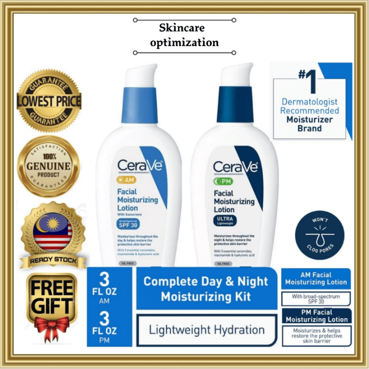 CeraVe Day & Night Face Lotion Skin Care Set CeraVe AM Face Moisturizer