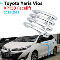 for Toyota Yaris Vios XP150 Facelift 2018~2022 Chrome Door Handle Cover Trim Set Rust proof Catch Decoration Car Accessories