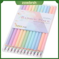 ZOWBRSH ไม้สำหรับไม้ ดินสอกระดาษสี พลาสติกทำจากพลาสติก 12ชิ้นค่ะ ดินสอสนุกหลากสี สนุกกับการ หลายสี เครื่องใช้ในสำนักงาน