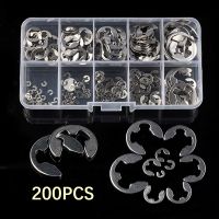 200PCS 1.5mm 10mm 304 Stainless Steel Internal External Retaining Circlips Washers Snap Retaining Ring Circlip Assortment Kit