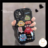 MissConnie เคสสัตว์ประหลาดตัวน้อยลายการ์ตูนน่ารักเข้ากันได้กับ IPhone 7Plus XR 14 11 12 13 Pro Max X 7 8 6S 6 Plus XS Max SE 2020 3D ขอบโค้งมนเคสมันวาวกันกระแทก