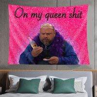 ✒✇™ Kawaii Blanket Bertram On My Queen Meme Tapestry Funny Macrame Wall Hanging Curtain Backdrop College Home Decoration Beach Towel