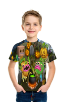 T SHIRT   2023 My Singing Monsters Boys and Girls Short Sleeve T-shirt Cotton 3D Digital Printing Fashion Kids Clothing Casual Tops 23