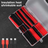 【YF】✼✳◇  150pcs Thermoresistant Tube Shrink Wrapping Assorted Wire Cable Sulation Sleeving 2:1 black red Tubing