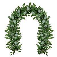 4X Artificial Eucalyptus and Willow Vines Faux Garland Ivy for Wedding Backdrop Arch Wall Decor Table Runner Vine