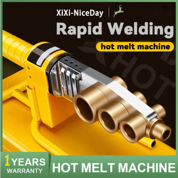 Household electronic constant temperature 300° water pipe welding machine kit with hot melt