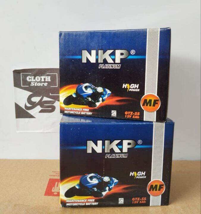 New Aki Accu NKP PLATINUM Full Kering GTZ5s MTZ5s Untuk Motor beat