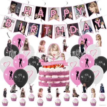 Celebrate Birthday Party Taylor Swift Style - Party Decorations Including  Banner, Balloons, Cake Topper, and Cupcake Toppers