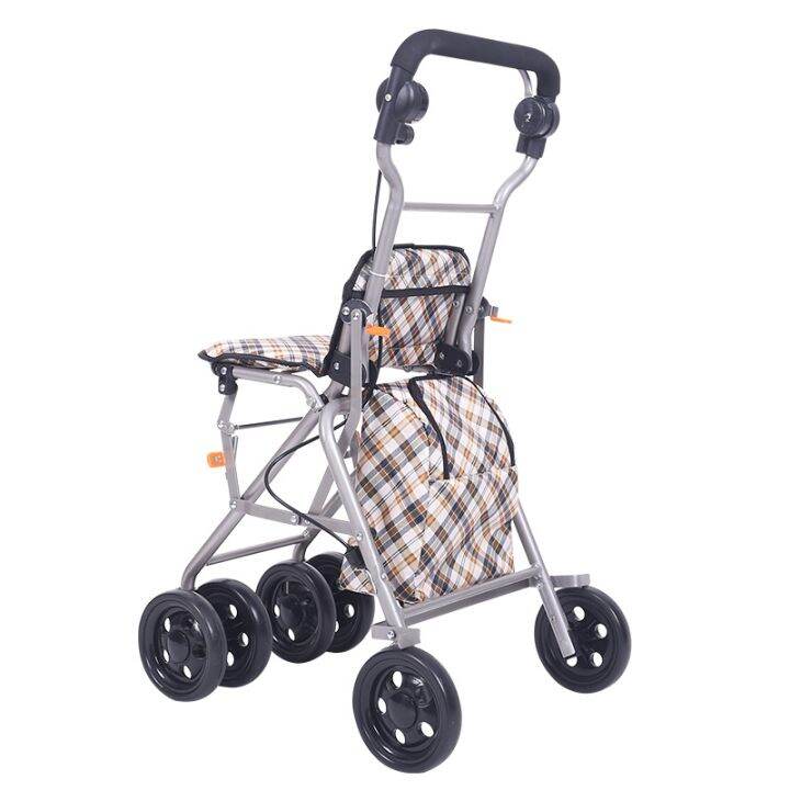 Portable Lightweight 4KG Elderly Shopping Carts Folding Wagon, Seniors