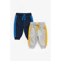 กางเกงจ๊อกเกอร์เด็กผู้ชาย Mothercare navy and grey stripe joggers - 2 pack ZB616