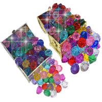 【YF】 Multicolor acrylic diamond gems faceted beads vase filler crystal treasure box Decorations 15.0m