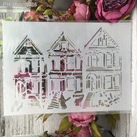 A4 29cm Tree House Buildings DIY Layering Stencils Wall Painting Scrapbook Coloring Embossing Album Decorative Template