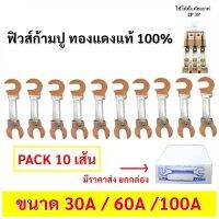 ✨ซื้อ 10 แพ็ค ลด 60.-✨ Chang (แพ็ค 10 /100  เส้น) ฟิวส์ก้ามปู ใช้ได้ทั้ง คัทเอาท์ 2P 3P ฟิวส์ ระบบไฟฟ้า ทองแดงแท้ 100% (เลือกขนาด 30A/60A/100A)